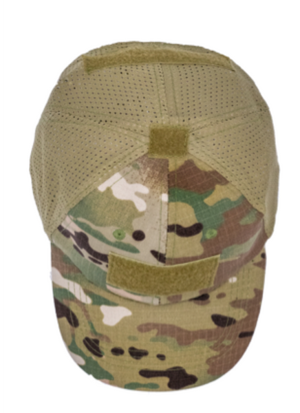 CONDOR TACTICAL ADJUSTABLE MESH BASEBALL CAP OPERATOR HAT PATCHES BROWN